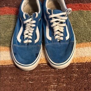 Vans Blue and White Women's Shoes